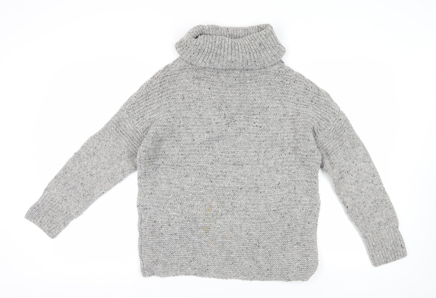 The White Company Women's Grey Roll Neck Jumper M