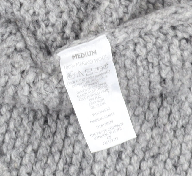 The White Company Women's Grey Roll Neck Jumper M