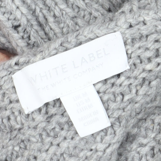 The White Company Women's Grey Roll Neck Jumper M