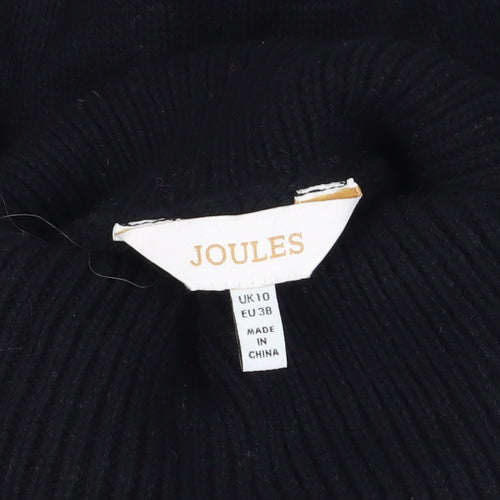 Joules Women's Black Roll Neck Jumper Size 10