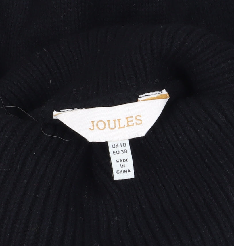 Joules Women's Black Roll Neck Jumper Size 10