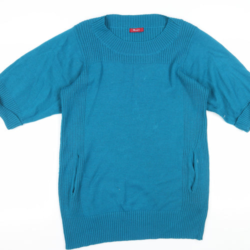 Monsoon Teal Women's Tunic Jumper - M - Wool Blend