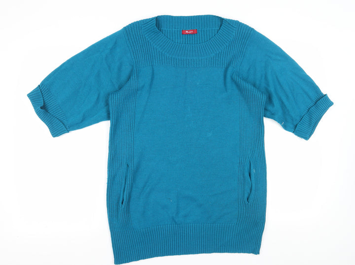 Monsoon Teal Women's Tunic Jumper - M - Wool Blend