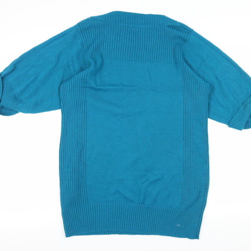 Monsoon Teal Women's Tunic Jumper - M - Wool Blend