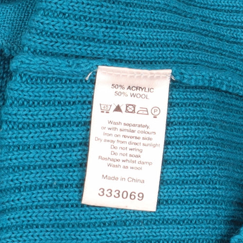 Monsoon Teal Women's Tunic Jumper - M - Wool Blend