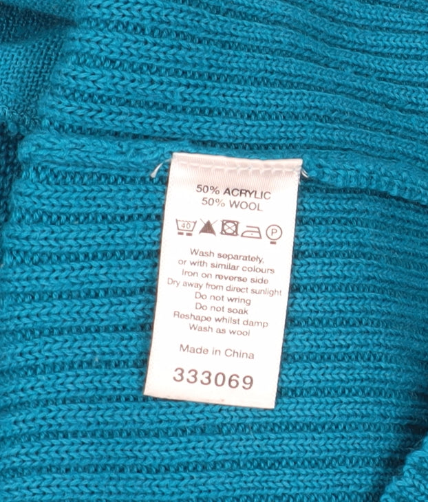 Monsoon Teal Women's Tunic Jumper - M - Wool Blend