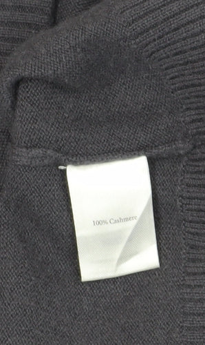 Pure Collection Grey Cashmere V-Neck Women's Jumper