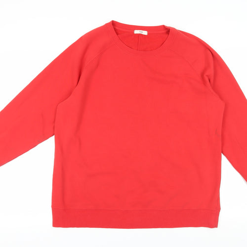 Hush Women's Red Pullover Sweatshirt M - Cozy Casual Cotton Blend