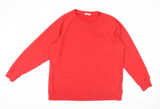 Hush Women's Red Pullover Sweatshirt M - Cozy Casual Cotton Blend