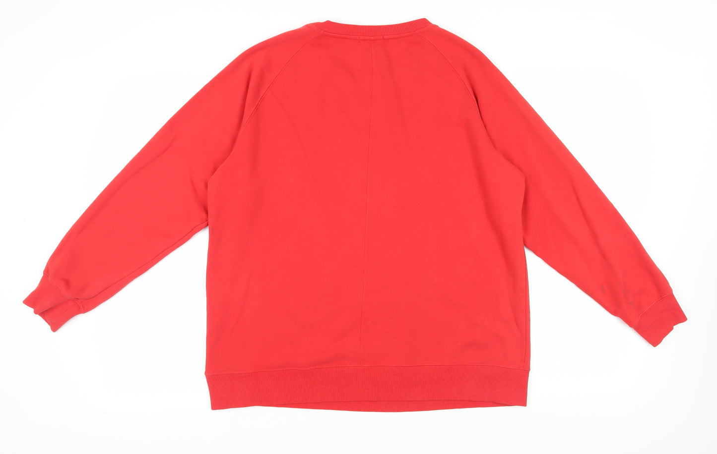 Hush Women's Red Pullover Sweatshirt M - Cozy Casual Cotton Blend