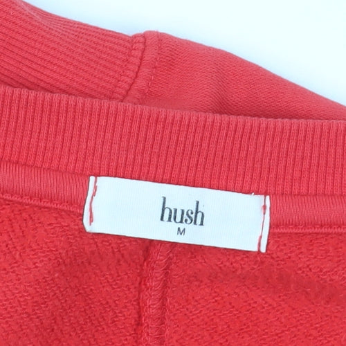 Hush Women's Red Pullover Sweatshirt M - Cozy Casual Cotton Blend