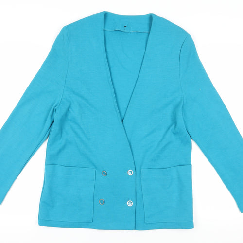 St Michael Women's Blue Cardigan, Size 12, Long Sleeve