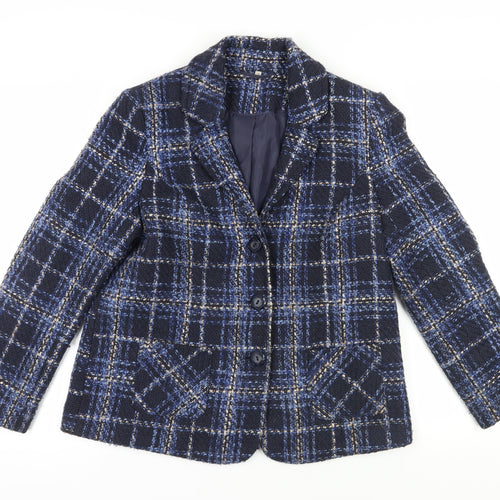 Honor Millburn Women's Check Tweed Blazer Size 14