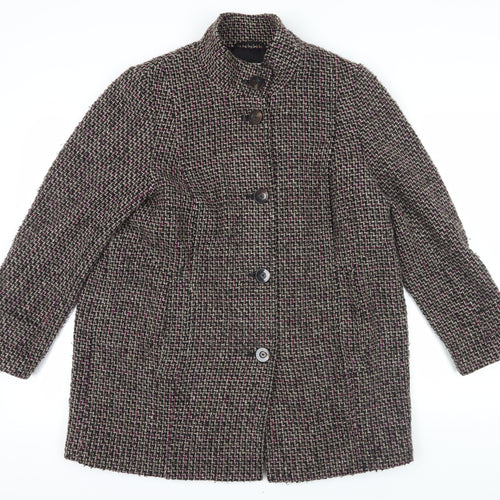 Marks and Spencer Women's Multicoloured Tweed Coat Size 18