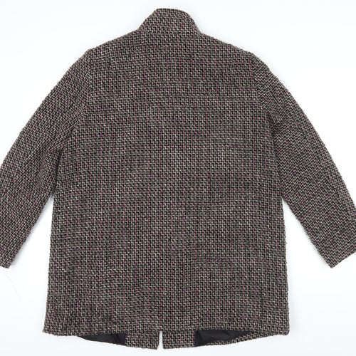 Marks and Spencer Women's Multicoloured Tweed Coat Size 18