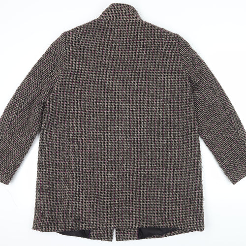 Marks and Spencer Women's Multicoloured Tweed Coat Size 18