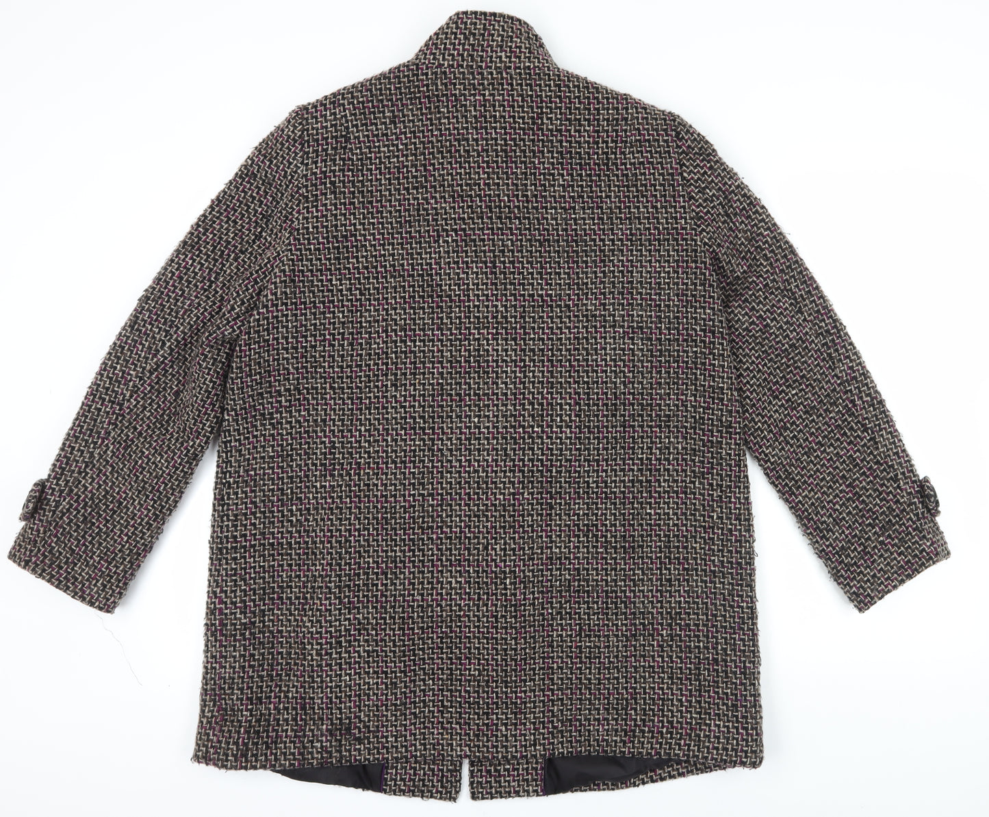Marks and Spencer Women's Multicoloured Tweed Coat Size 18