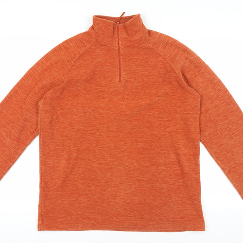 Mountain Warehouse Men's Orange 1/2 Zip Sweatshirt Medium