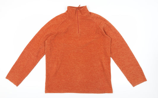 Mountain Warehouse Men's Orange 1/2 Zip Sweatshirt Medium