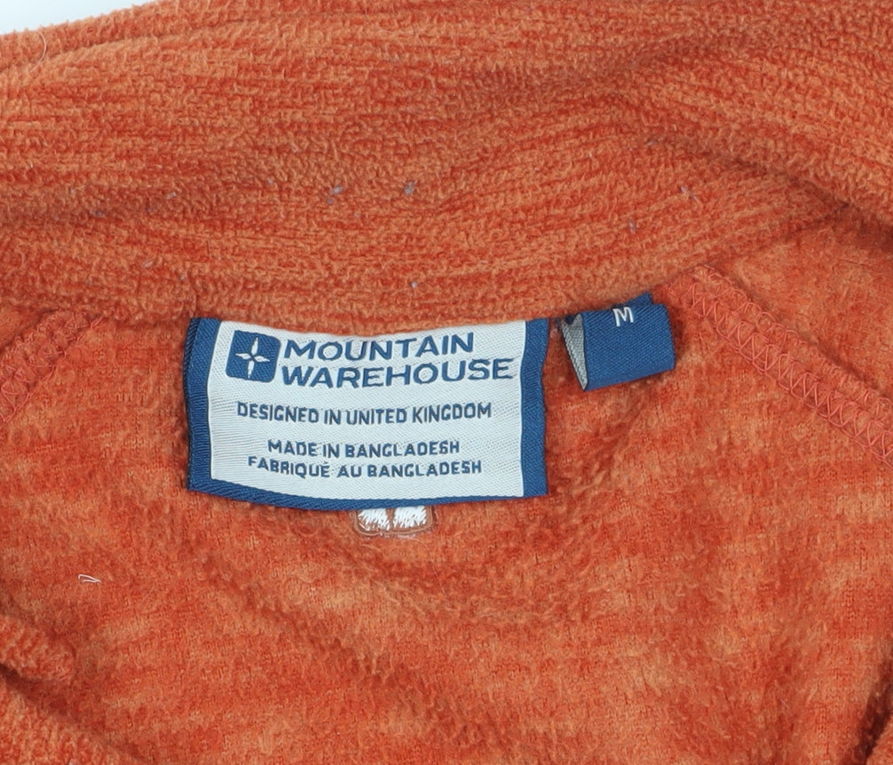 Mountain Warehouse Men's Orange 1/2 Zip Sweatshirt Medium