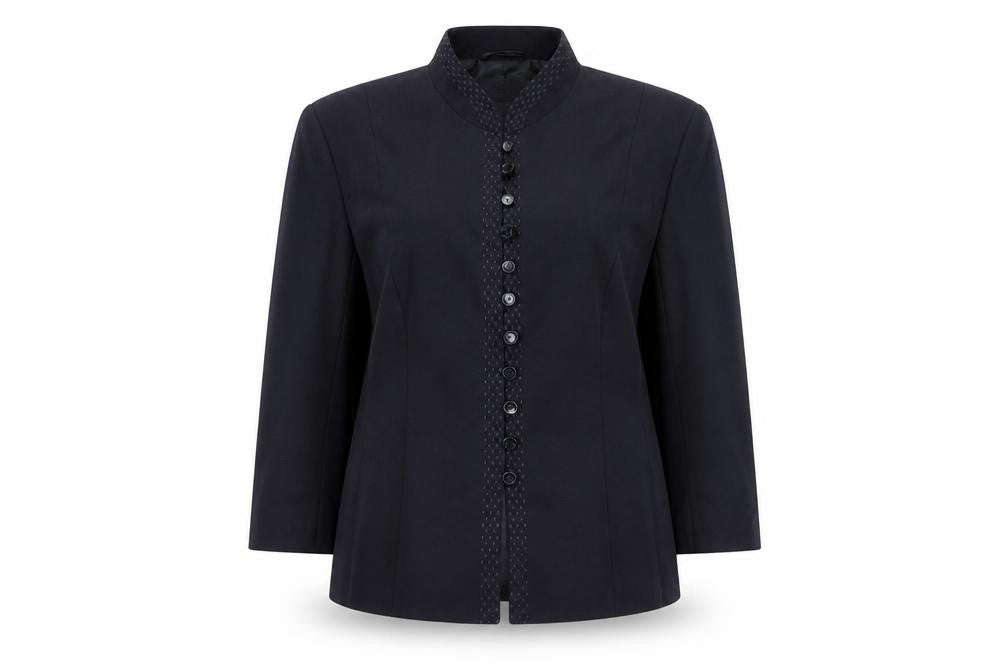 Front view of Viyella Women's Black Petite Suit Jacket, size 14