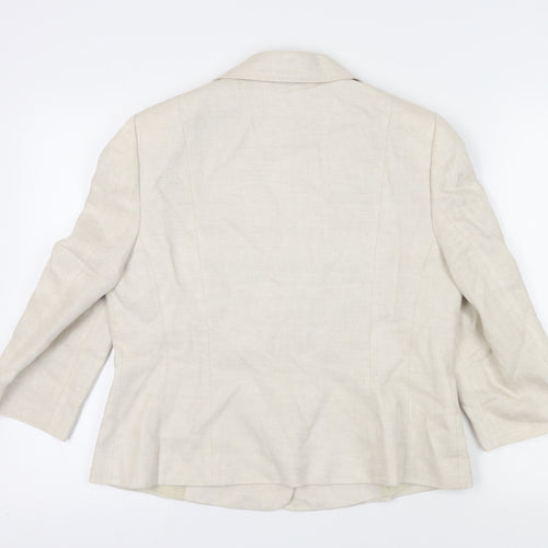 Precis Women’s Ivory Linen Blazer Size 16