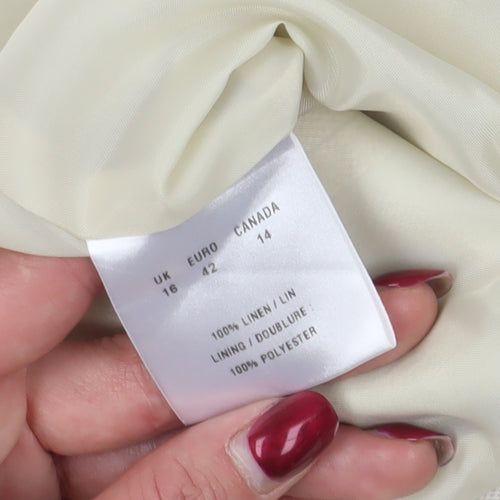 Precis Women’s Ivory Linen Blazer Size 16