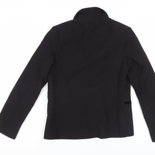 Oasis Women's Black Tuxedo Jacket, Size 8, Elegant Shawl Lapel