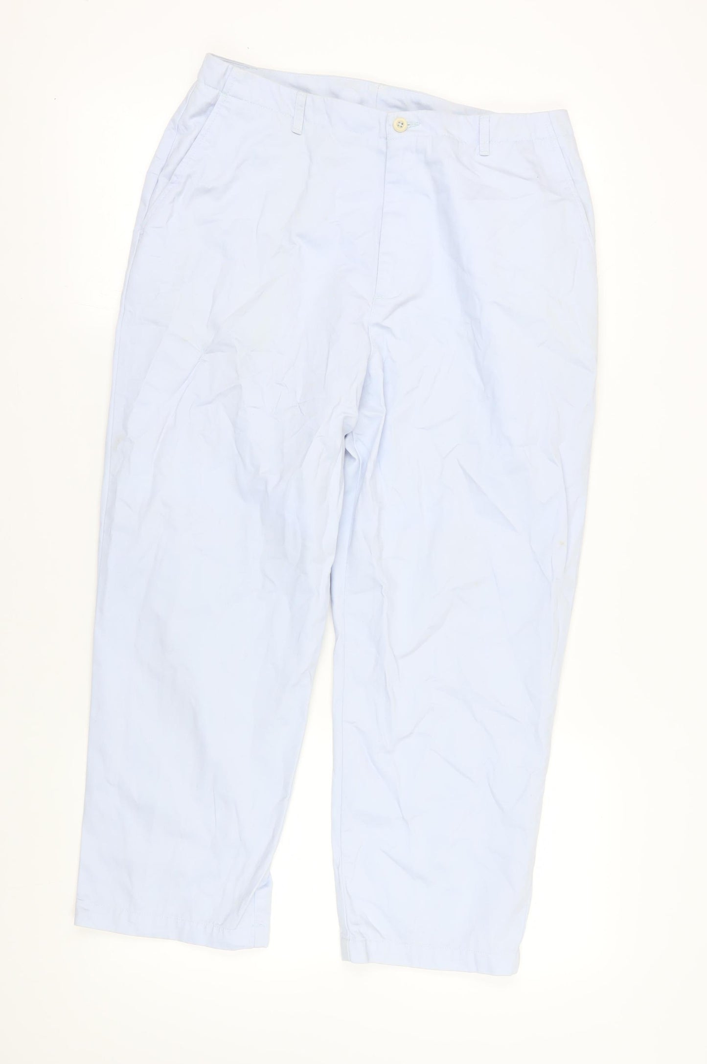 Lands' End Women's Blue Chino Trousers Size 14