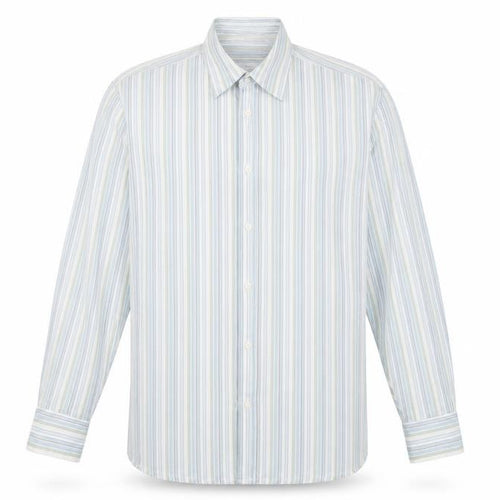 Calvin Klein Men's Blue Striped Button-Up Shirt M