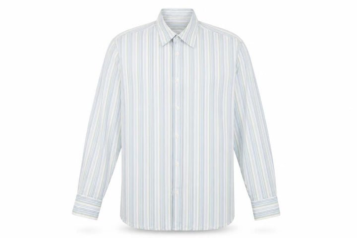Calvin Klein Men's Blue Striped Button-Up Shirt M