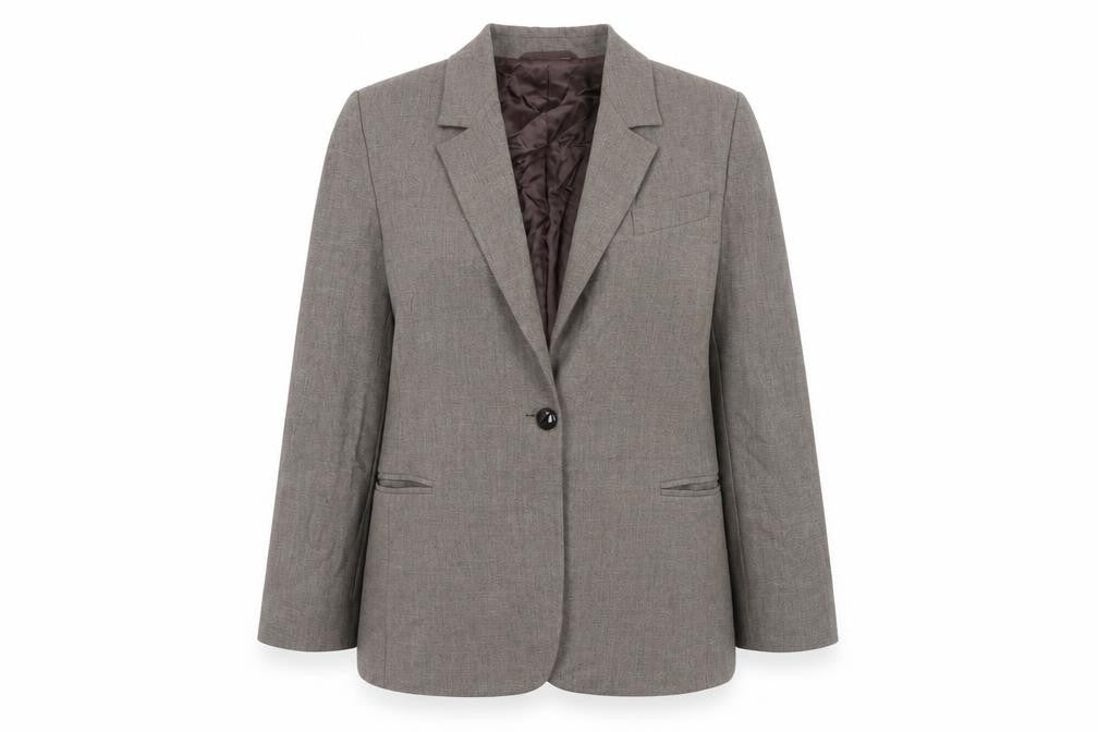 Jaeger Women's Brown Wool Single-Breasted Blazer