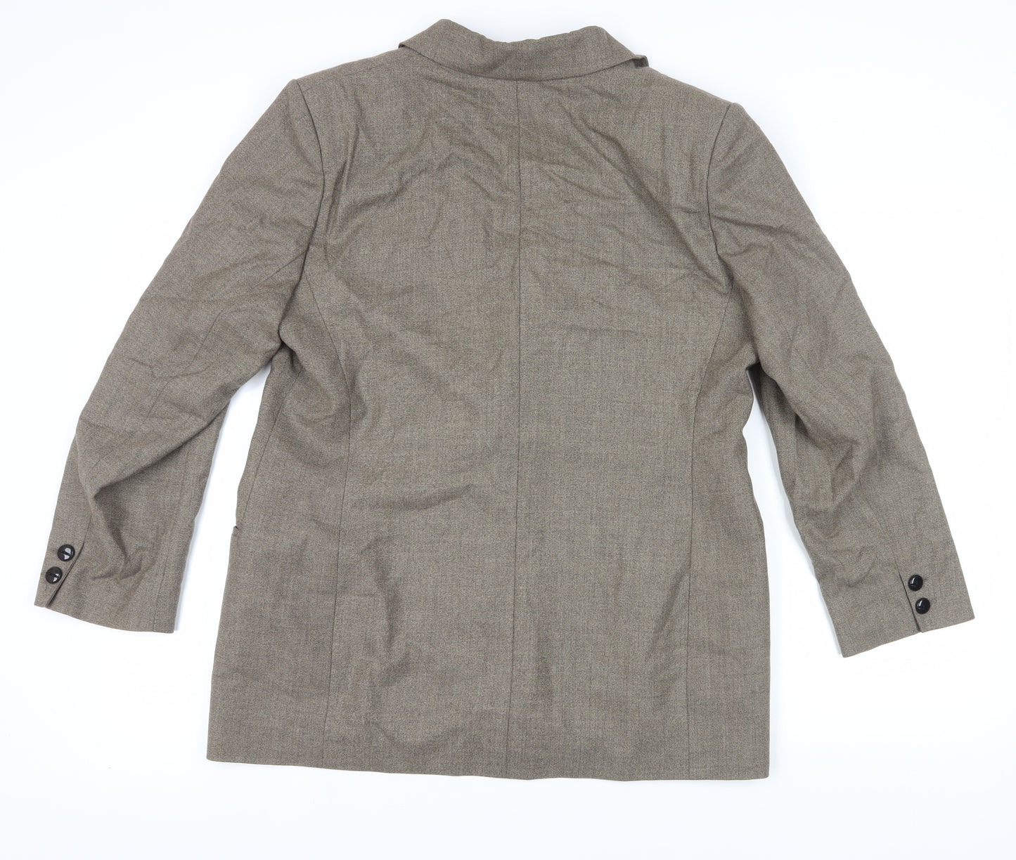 Jaeger Women's Brown Wool Single-Breasted Blazer