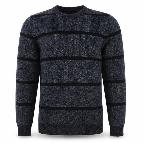 Jack & Jones Men's Grey Striped Pullover M