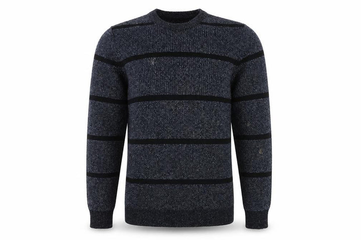 Jack & Jones Men's Grey Striped Pullover M