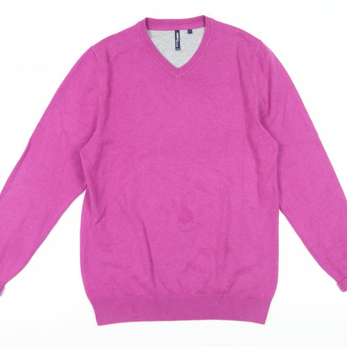 Asquith & Fox Men's Pink Pullover Jumper - Large