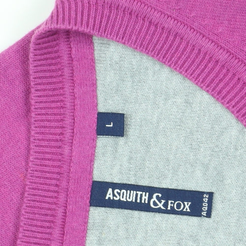 Asquith & Fox Men's Pink Pullover Jumper - Large