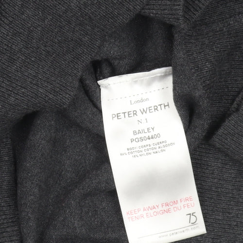 Peter Werth Men's Grey Pullover Jumper Size L