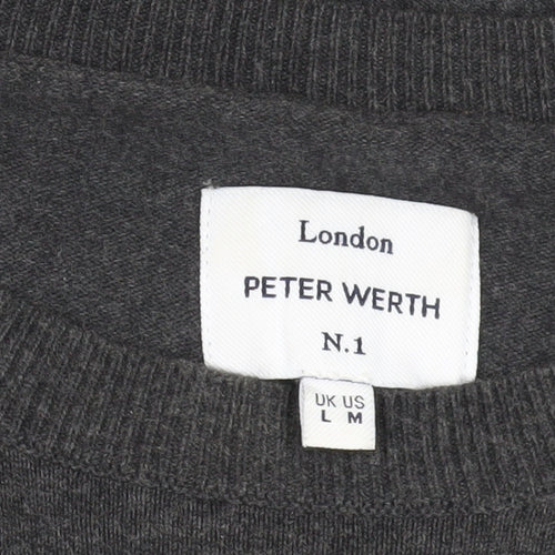 Peter Werth Men's Grey Pullover Jumper Size L