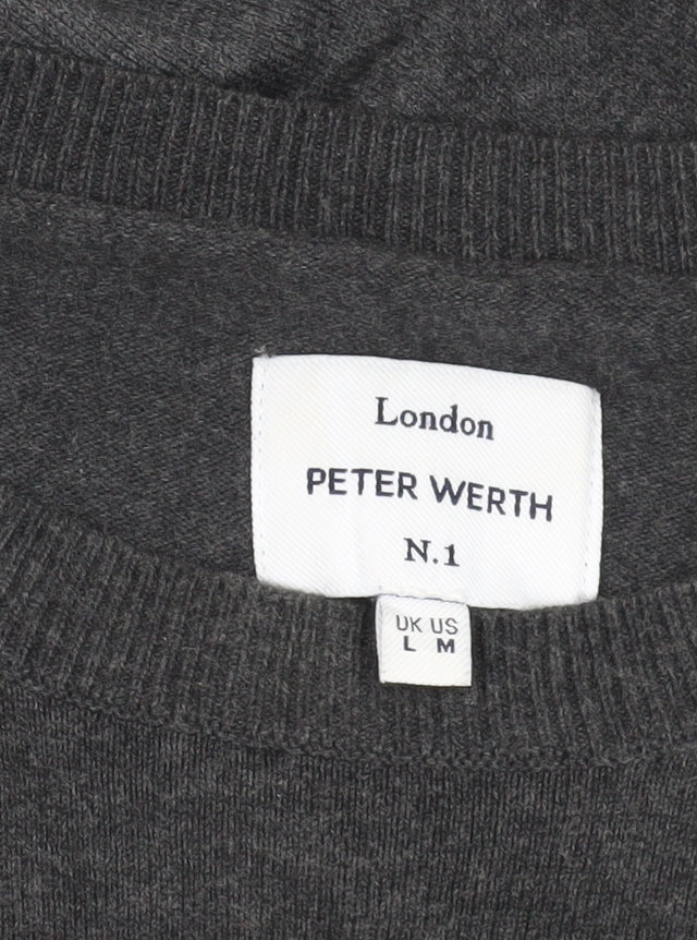 Peter Werth Men's Grey Pullover Jumper Size L