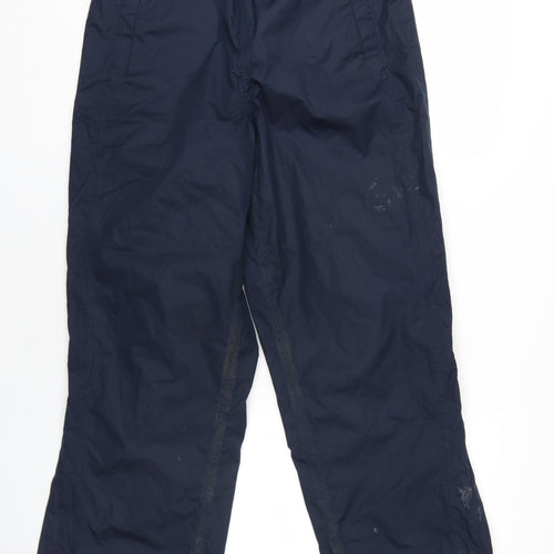 Peter Storm Womens Blue Polyester Rain Trousers Trousers Size 12 L29 in Regular Drawstring