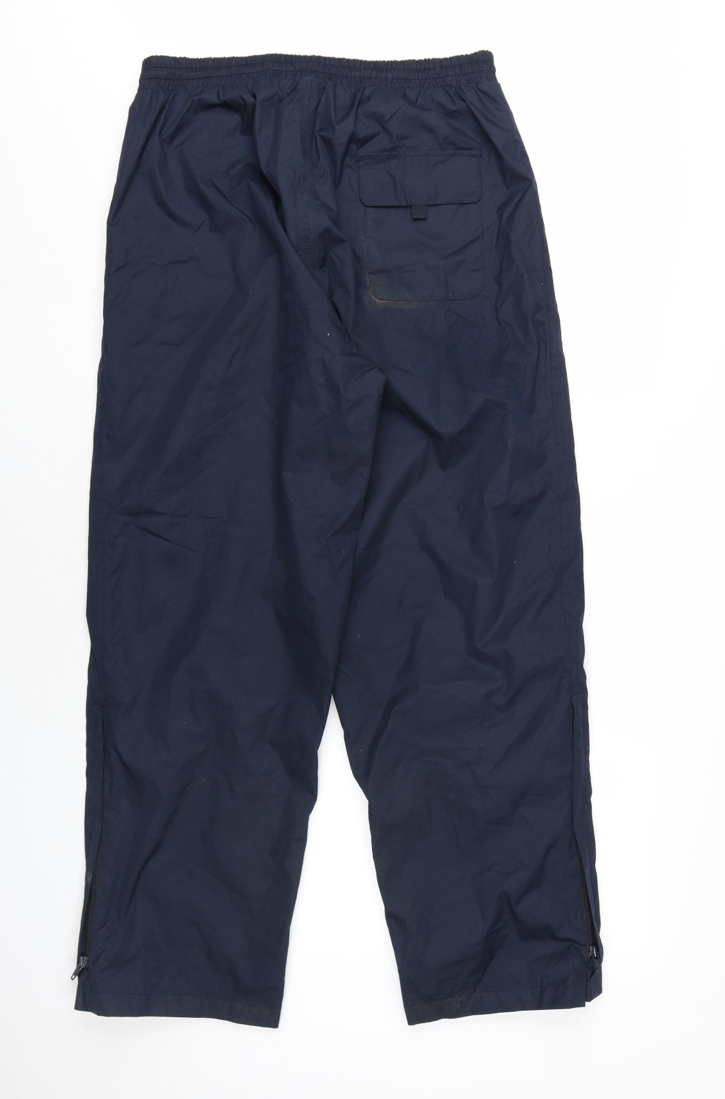 Peter Storm Womens Blue Polyester Rain Trousers Trousers Size 12 L29 in Regular Drawstring