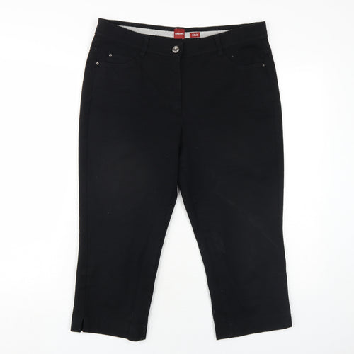 Olsen Womens Black Cotton Capri Jeans Size 34 in L21 in Regular Zip