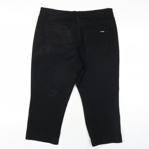 Olsen Womens Black Cotton Capri Jeans Size 34 in L21 in Regular Zip