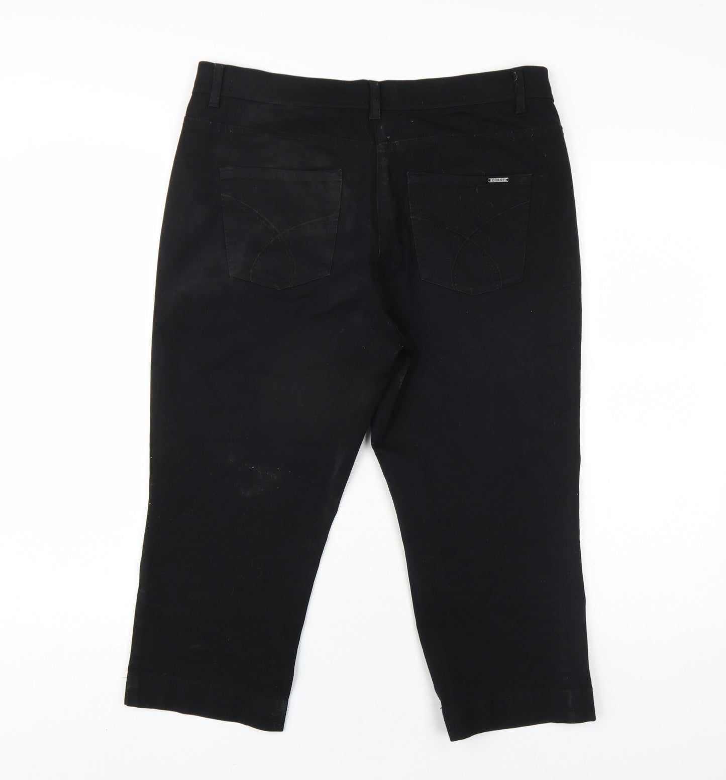 Olsen Womens Black Cotton Capri Jeans Size 34 in L21 in Regular Zip