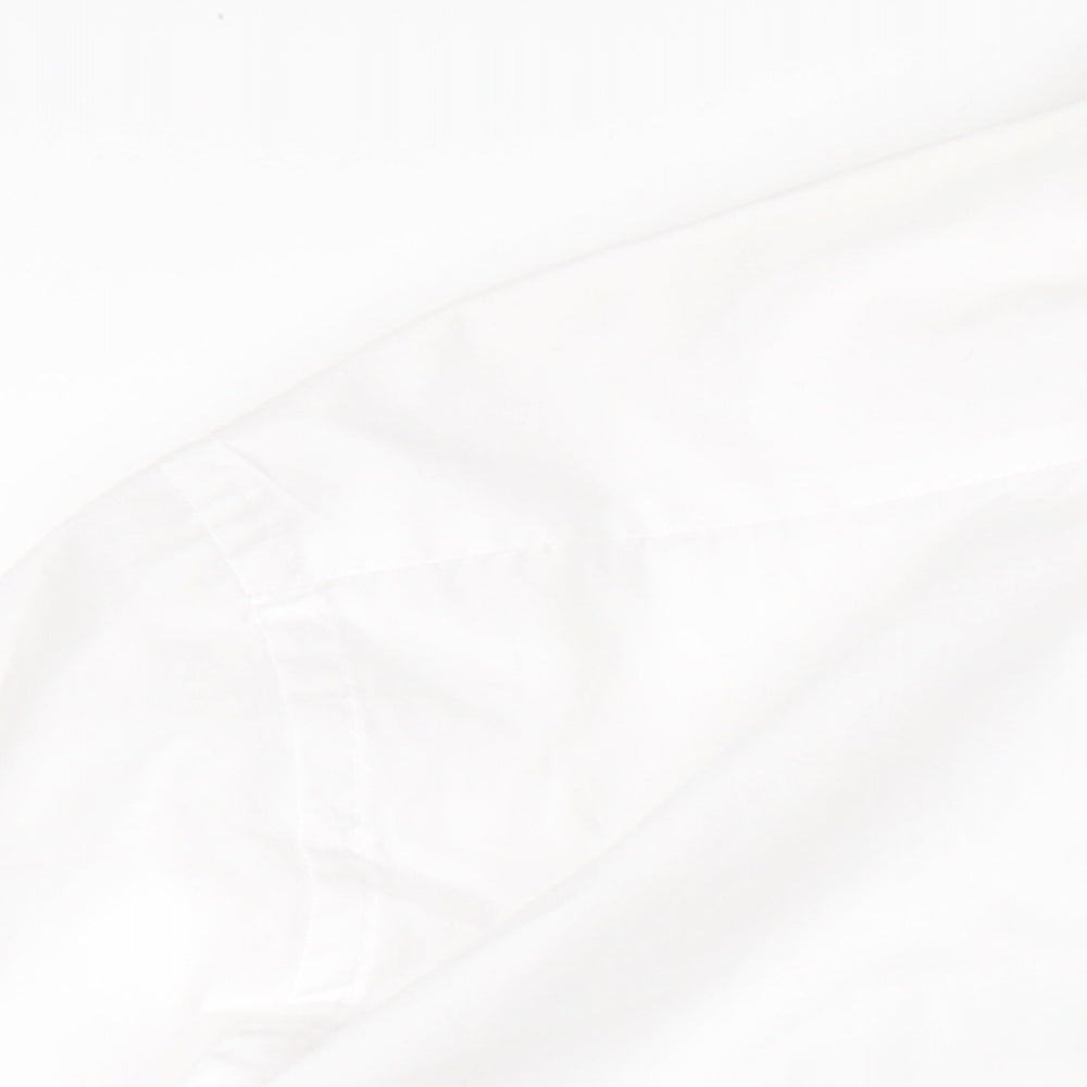 Scott & Taylor Mens White Cotton Dress Shirt Size 17 Collared Button
