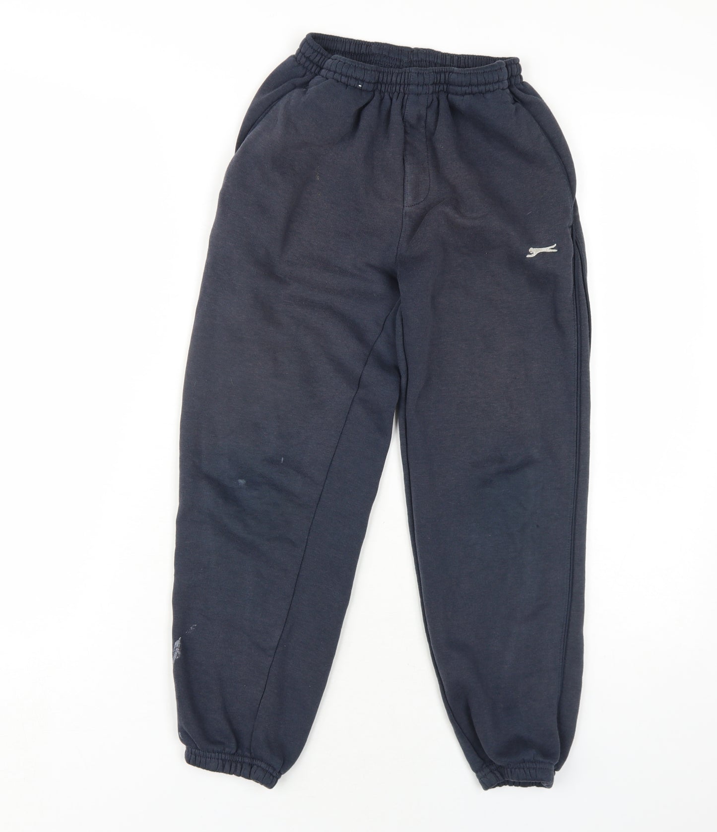 Slazenger Boys Blue Polyester Jogger Trousers Size 9-10 Years L24 in Regular Drawstring