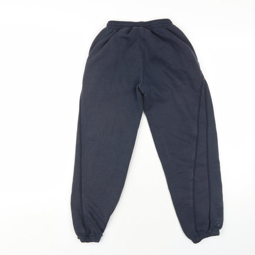 Slazenger Boys Blue Polyester Jogger Trousers Size 9-10 Years L24 in Regular Drawstring