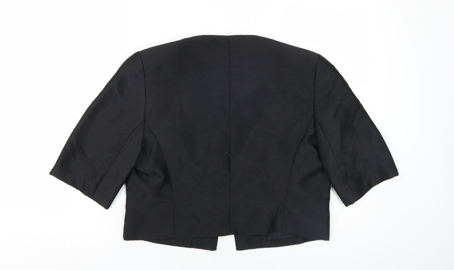 Tina Taylor Womens Black Jacket Size 16 Hook & Eye