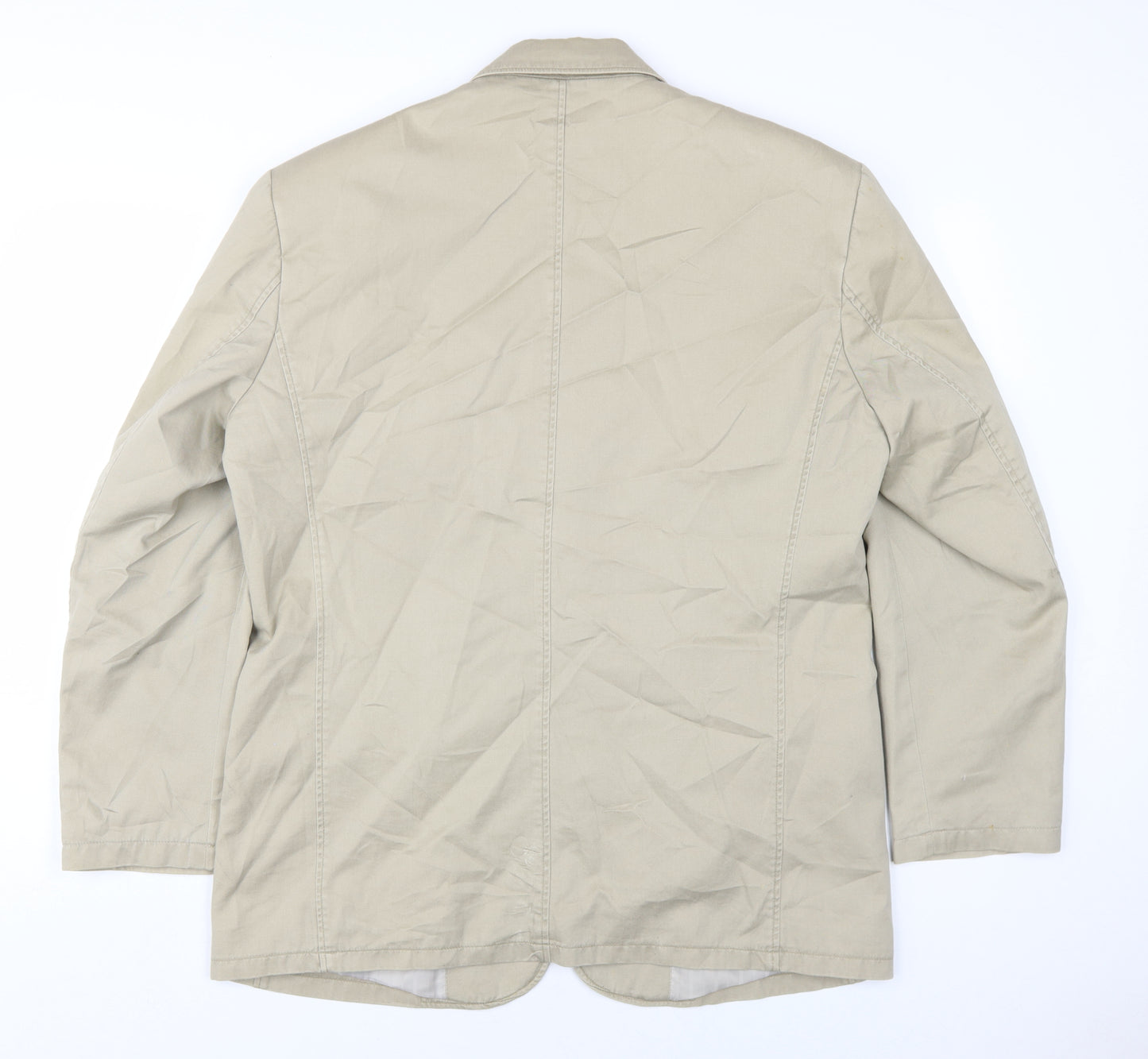 Cohesion Mens Beige Cotton Jacket Blazer Size L Regular